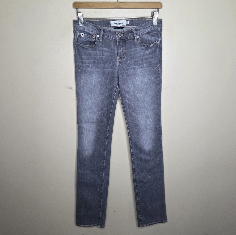 Abercrombie Kids Cute Stretch Gray Wash Skinny Jeans Girls Size 16 Slim